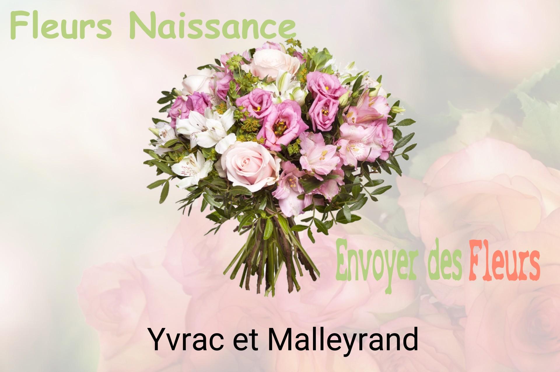Bouquet de fleurs de naissance livré à Yvrac-et-Malleyrand